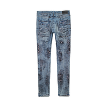 Load image into Gallery viewer, Purple Indigo X Ray With Black Foil Jeans
