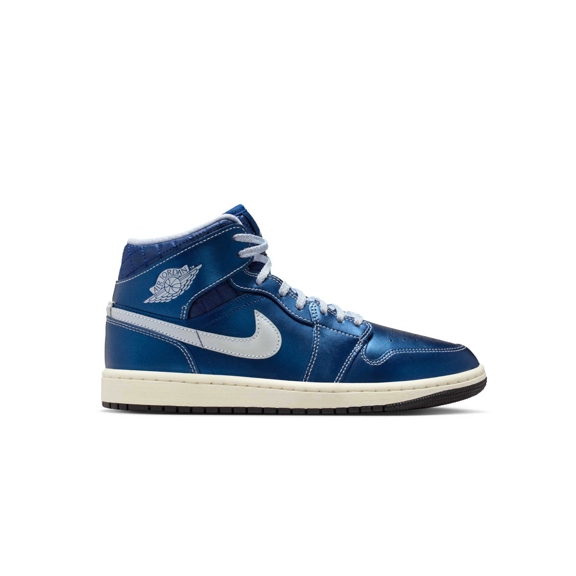 WMNS Air Jordan 1 Mid Metallic Blue Quilted SE