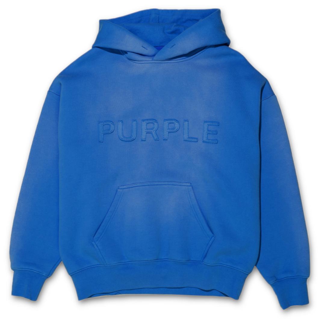 Purple Brand Blue HWT Fleece Po Hoody